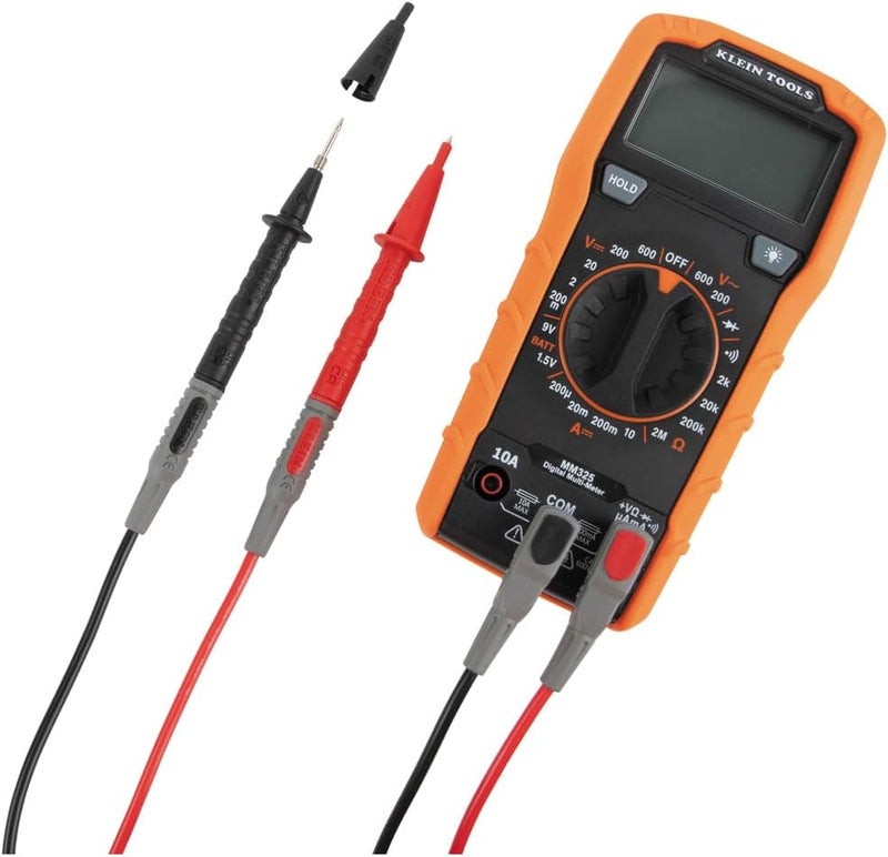 Klein Tools 69483 Meter Test Leads Accessory Kit with (2) Right-Angle Leads, (2) Lead Extenders, (2) Lead Heads, (2) Alligator Clips, and Case - Image 2